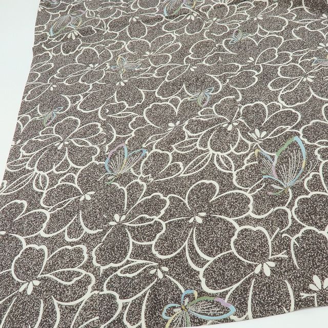 六花-RIKKA- 正絹 ロング丈 桜 蝶 道行コート 着物 A 4190