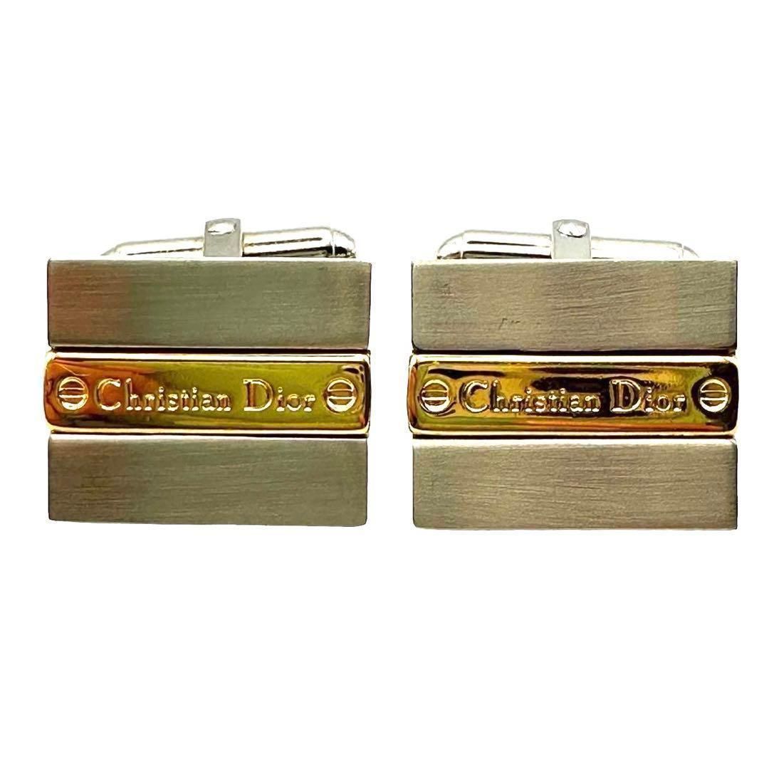 クリスチャンディオール Christian Dior 1980 s プレオウンド ロゴエングレーブ カフス メンズ 男性 仕事 ビジネス カフリンクス スーツ用 小物