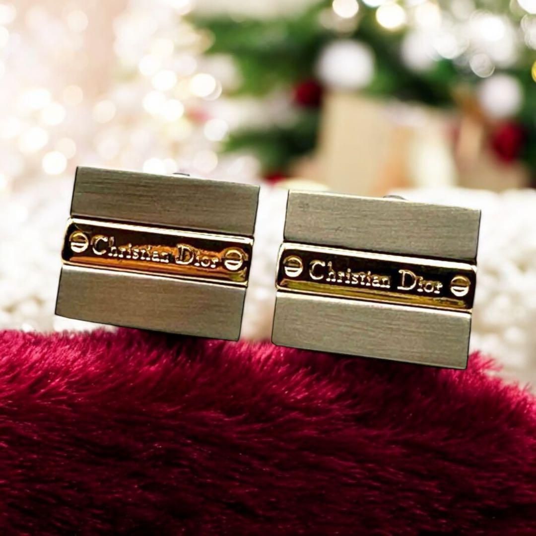 クリスチャンディオール Christian Dior 1980 s プレオウンド ロゴエングレーブ カフス メンズ 男性 仕事 ビジネス カフリンクス スーツ用 小物