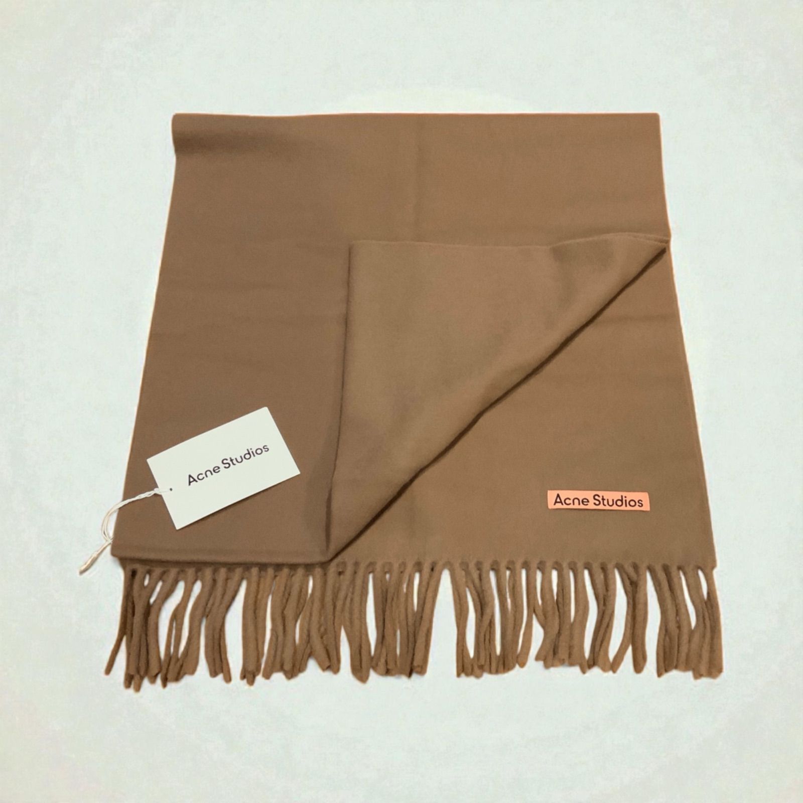 Acne Studios アクネ キャメル ウール マフラー キャメルブラウン