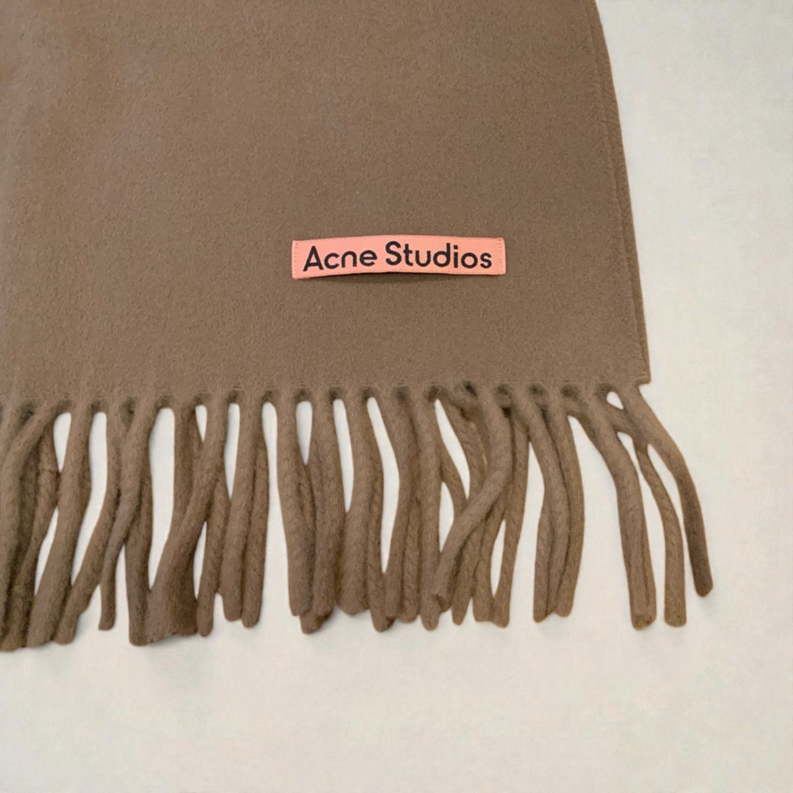 Acne Studios アクネ キャメル ウール マフラー キャメルブラウン