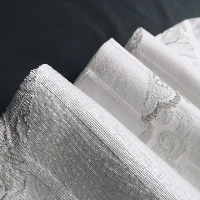 ❁tomihisa❁ 更紗 モノトーン 着物 正絹 仕付け糸付 トール ワイドサイズ 更紗が描く静かな個性 付下げ 7407