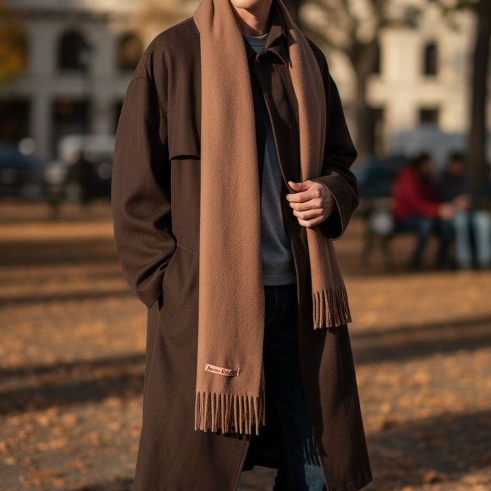  Acne Studios アクネ キャメル ウール マフラー キャメルブラウン マフラー 小物