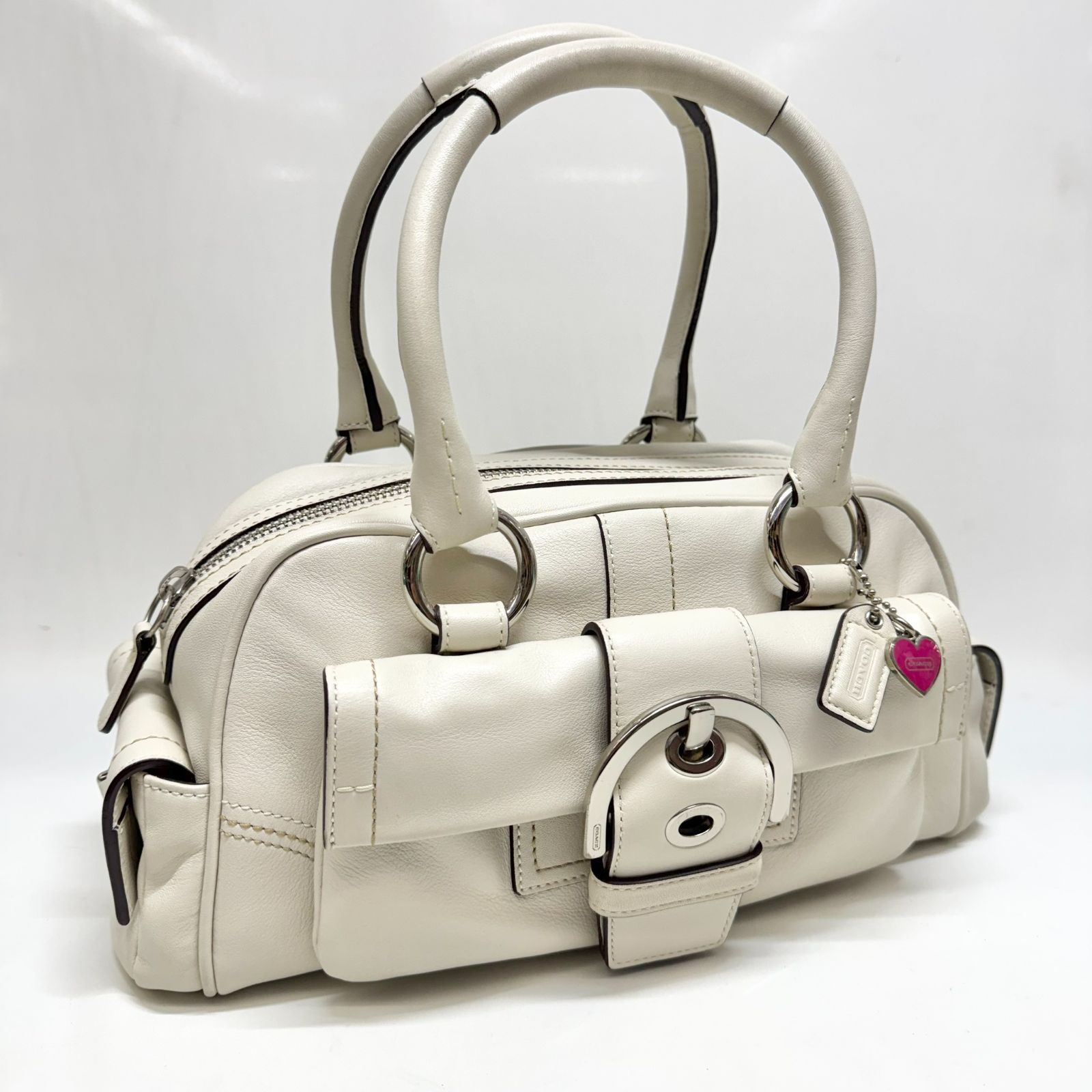 ☆【COACH】コーチ ソーホー ハンドバッグ レザー ホワイト ミニ 