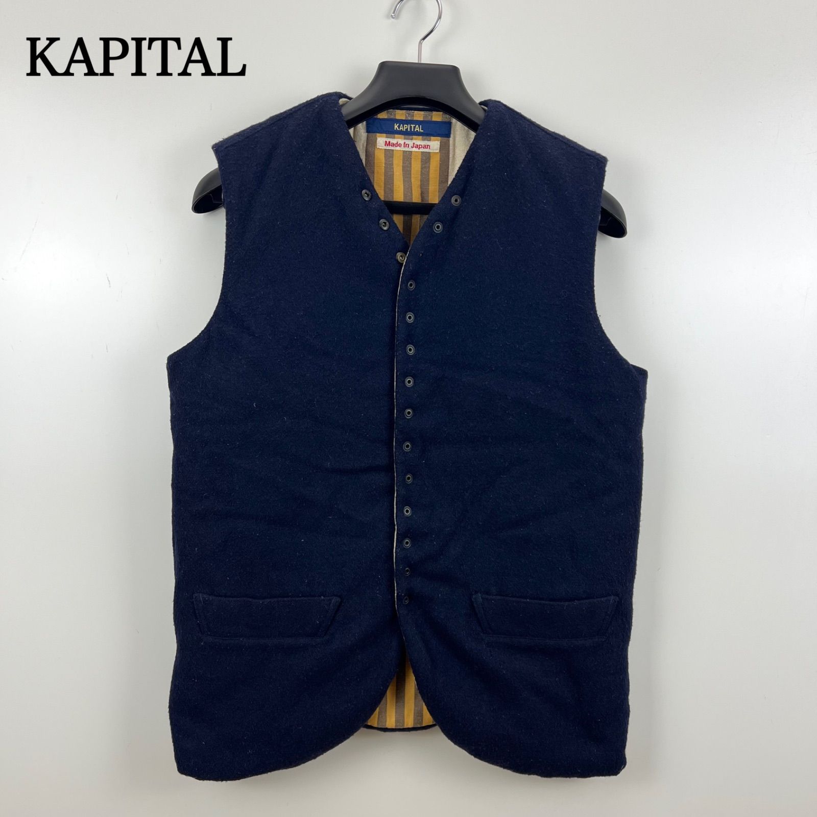 KAPITAL CAPITAL JAPAN archive many snap PUFF vest 2 M キャピタル アーカイブ 中綿ベスト 岡山 カントリー kountry