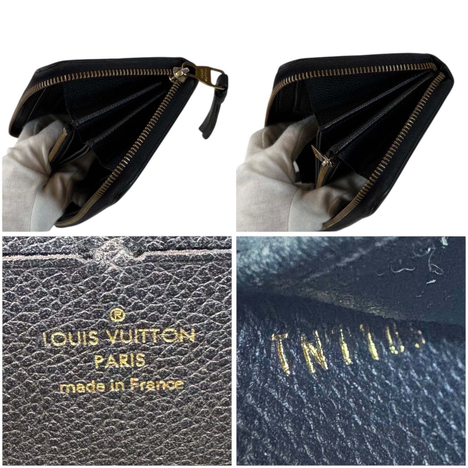 ルイヴィトン LOUIS VUITTON ジッピーウォレット アンプラントレザー 