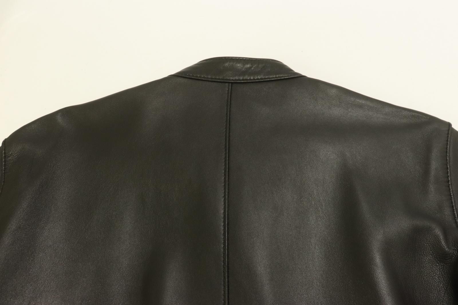 STUDIOUS メンズシングルライダースジャケット 3 stラムレザー