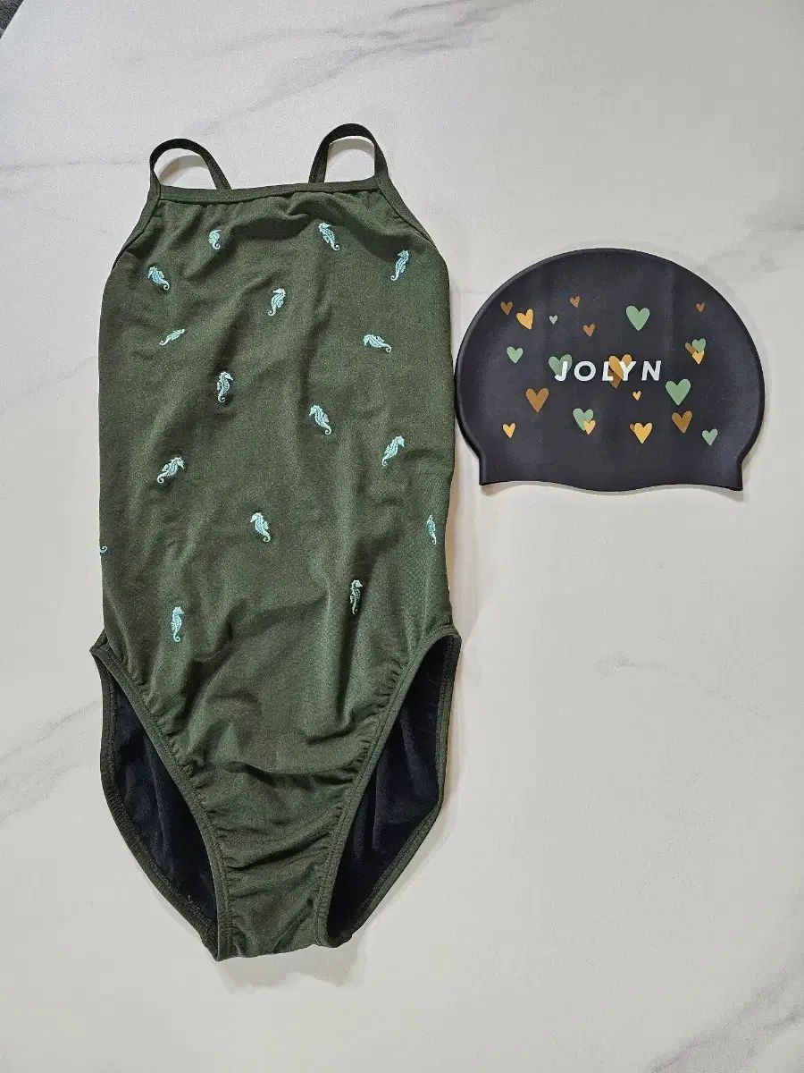 3回入手 BARREL カーキ 海馬 95 JOLYN スモールハート スイミングキャップ