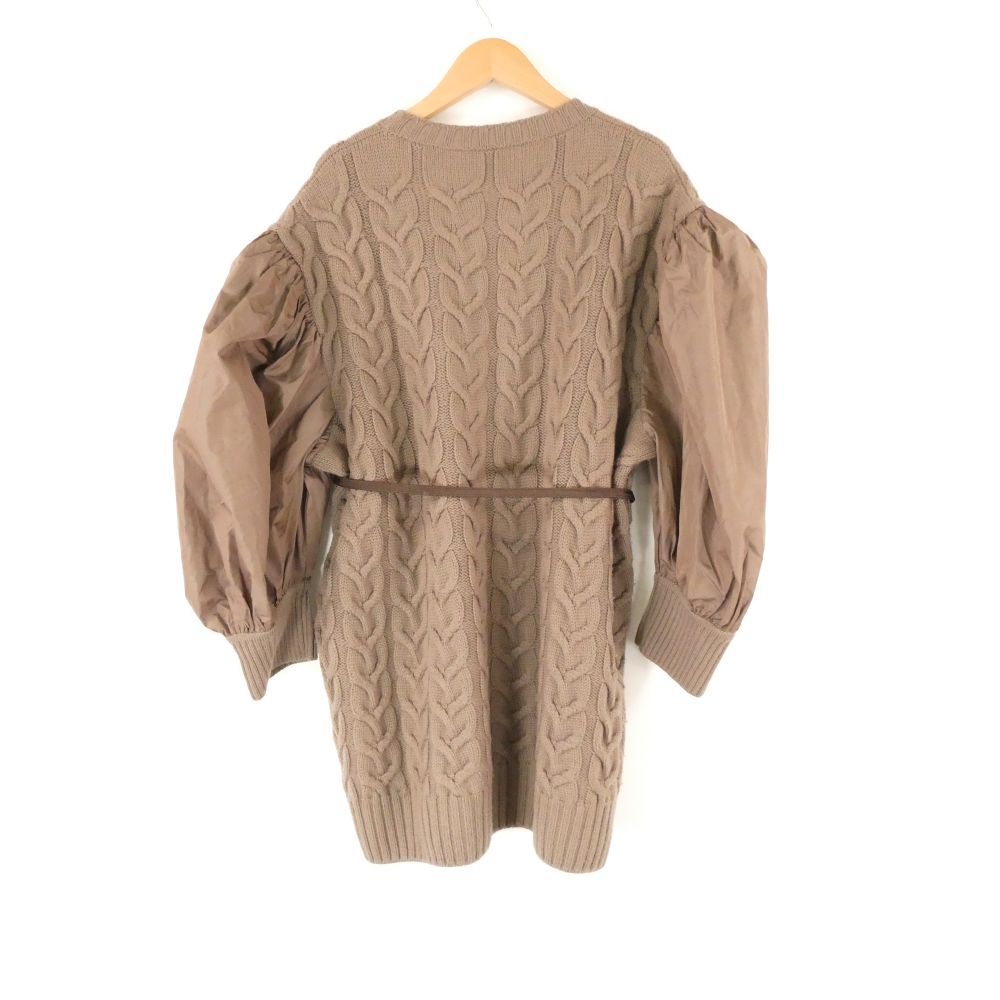 MAXMARA マックスマーラ ニットワンピース M ウール バルーンスリーブドレス 長袖 レディース