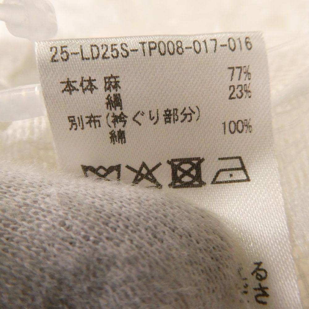 ラドロー ludlow スワン　ブラウス 美品 LUDLOW ラドロー スワンブラウス F リネン シルク 半袖