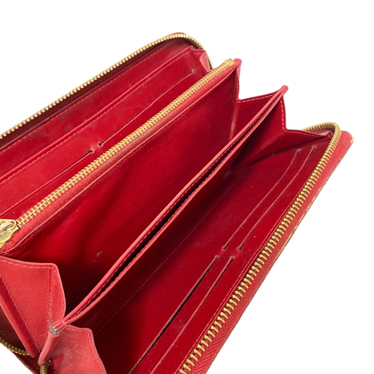  LOUIS VUITTON ルイヴィトン 長財布 モノグラムヴェルニ ジッピーウォレット M 91981 ポムダムール レザー その他 小物