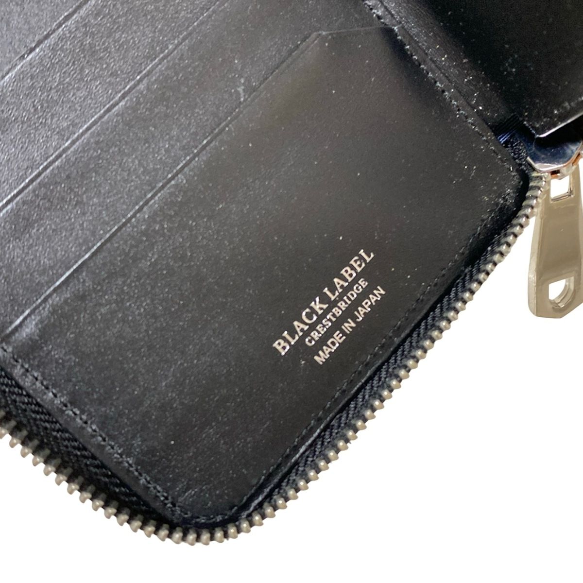  BLACK LABEL CRESTBRIDGE ブラックレーベルクレストブリッジ 長財布 - 黒×アイボリー×レッド チェック柄 レザー その他 小物