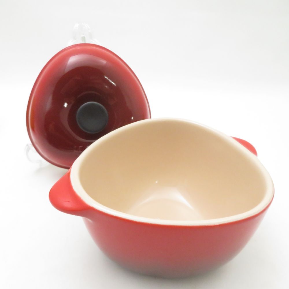 Le Creuset ルクルーゼ アップル ココット 3点 セット レッド グリーン