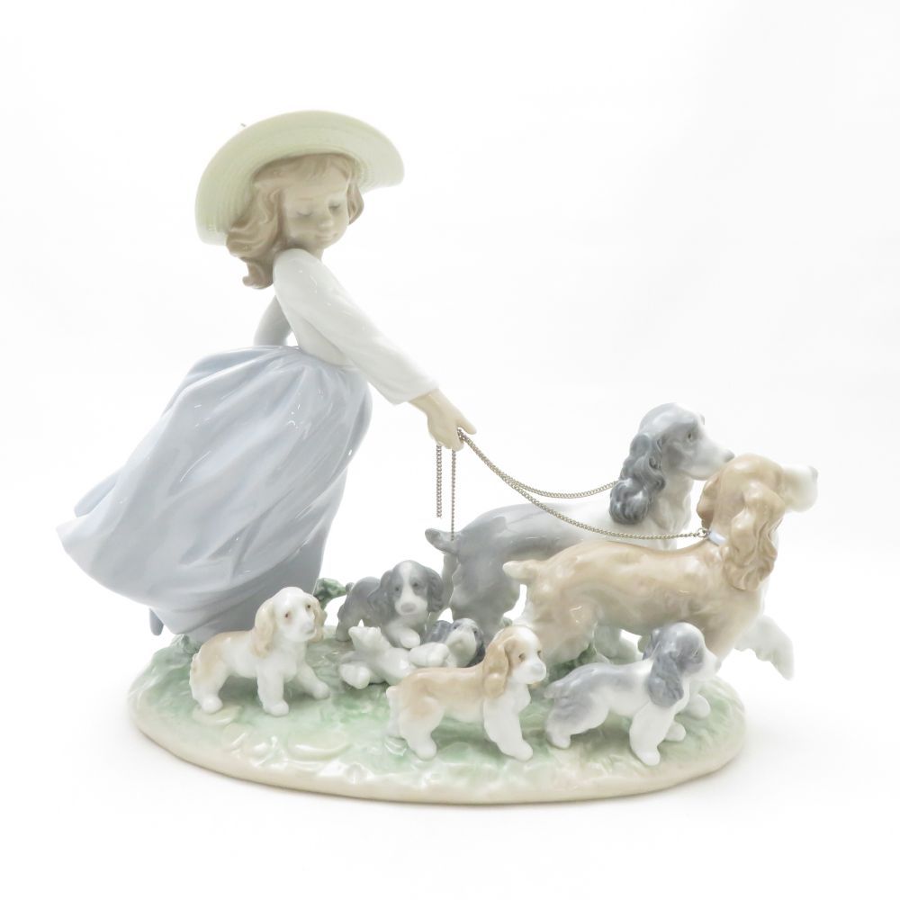 美品 LLADRO リヤドロ 6784 仔犬たちの行進 フィギュリン 陶器人形