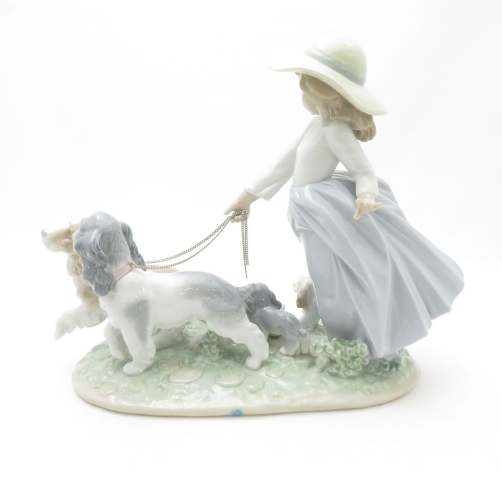 美品 LLADRO リヤドロ 6784 仔犬たちの行進 フィギュリン 陶器人形