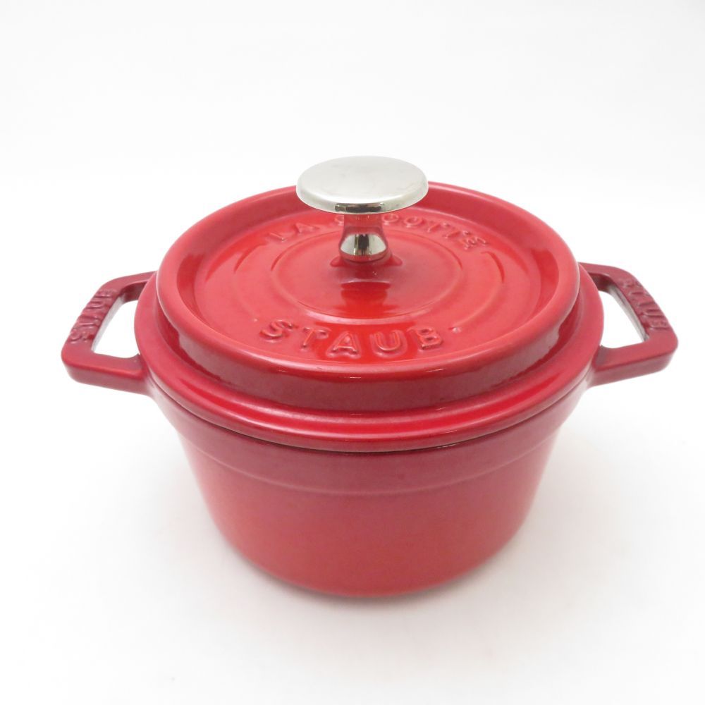STAUB ストウブ ピコ ココット ラウンド 両手鍋 14cm チェリー 鋳物