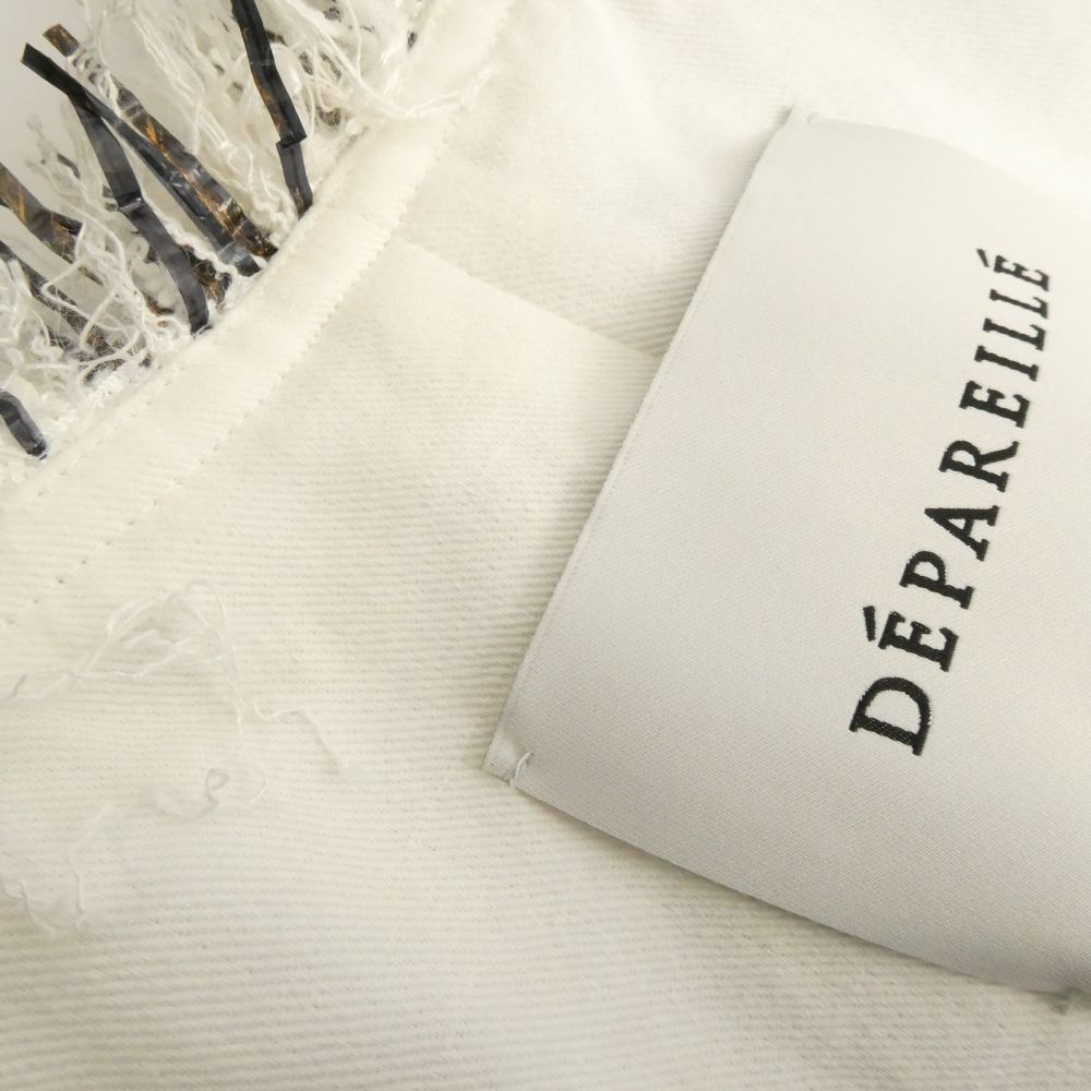 DEPAREILLE デパリエ ジレ 38 レーヨン ナイロン ベスト ツイード