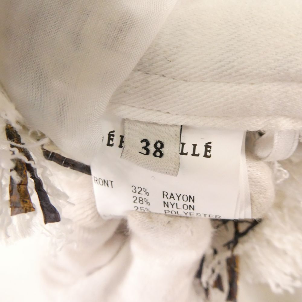 DEPAREILLE デパリエ ジレ 38 レーヨン ナイロン ベスト ツイード