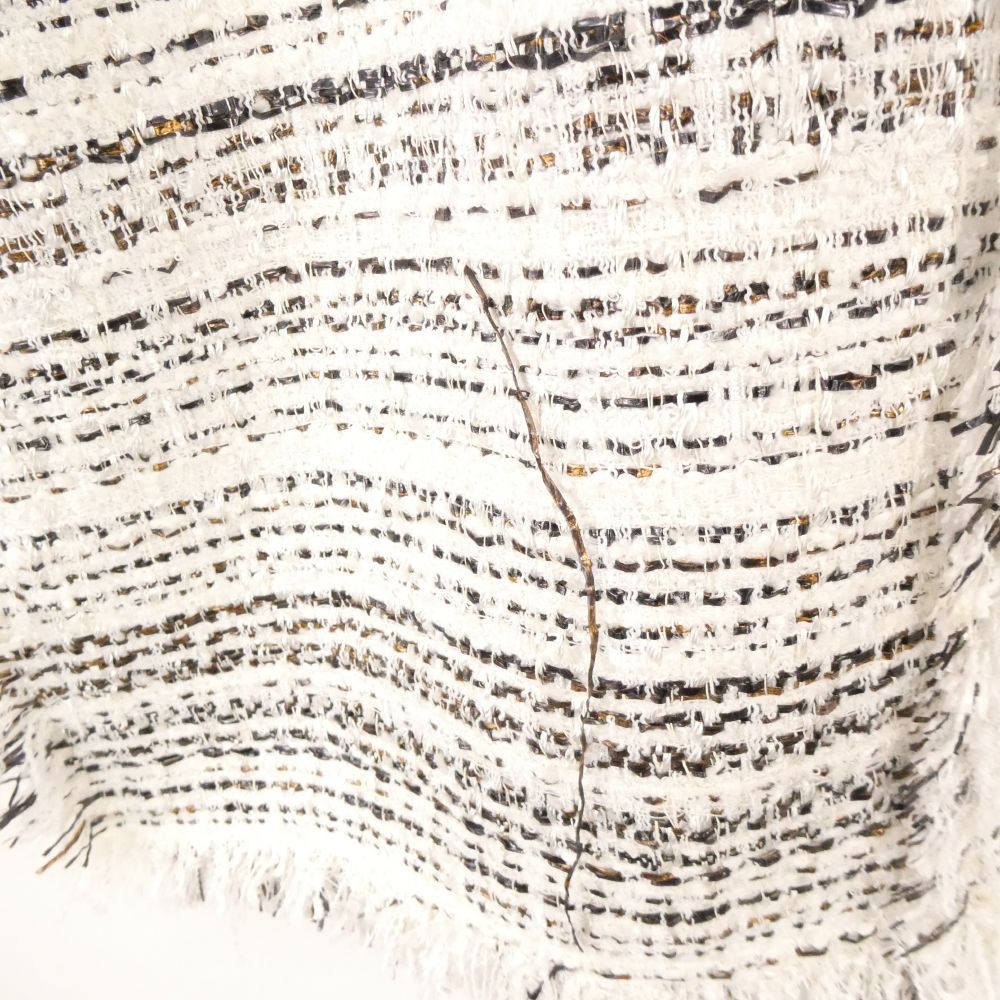 DEPAREILLE デパリエ ジレ 38 レーヨン ナイロン ベスト ツイード