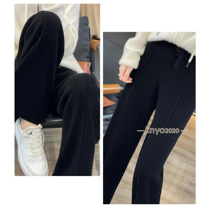  ウール ワイドパンツ レディース ガウチョパンツ 無地 ロング パンツ ズボン 暖かい ボトムス ハイウエスト 楽ちん 美 チノパン パンツ