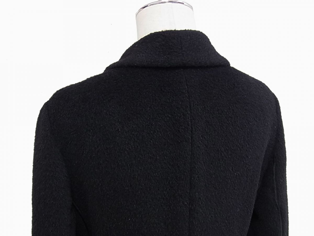 定価20万◇ARMANI COLLEZIONI ラマウール ロングコート ブラック