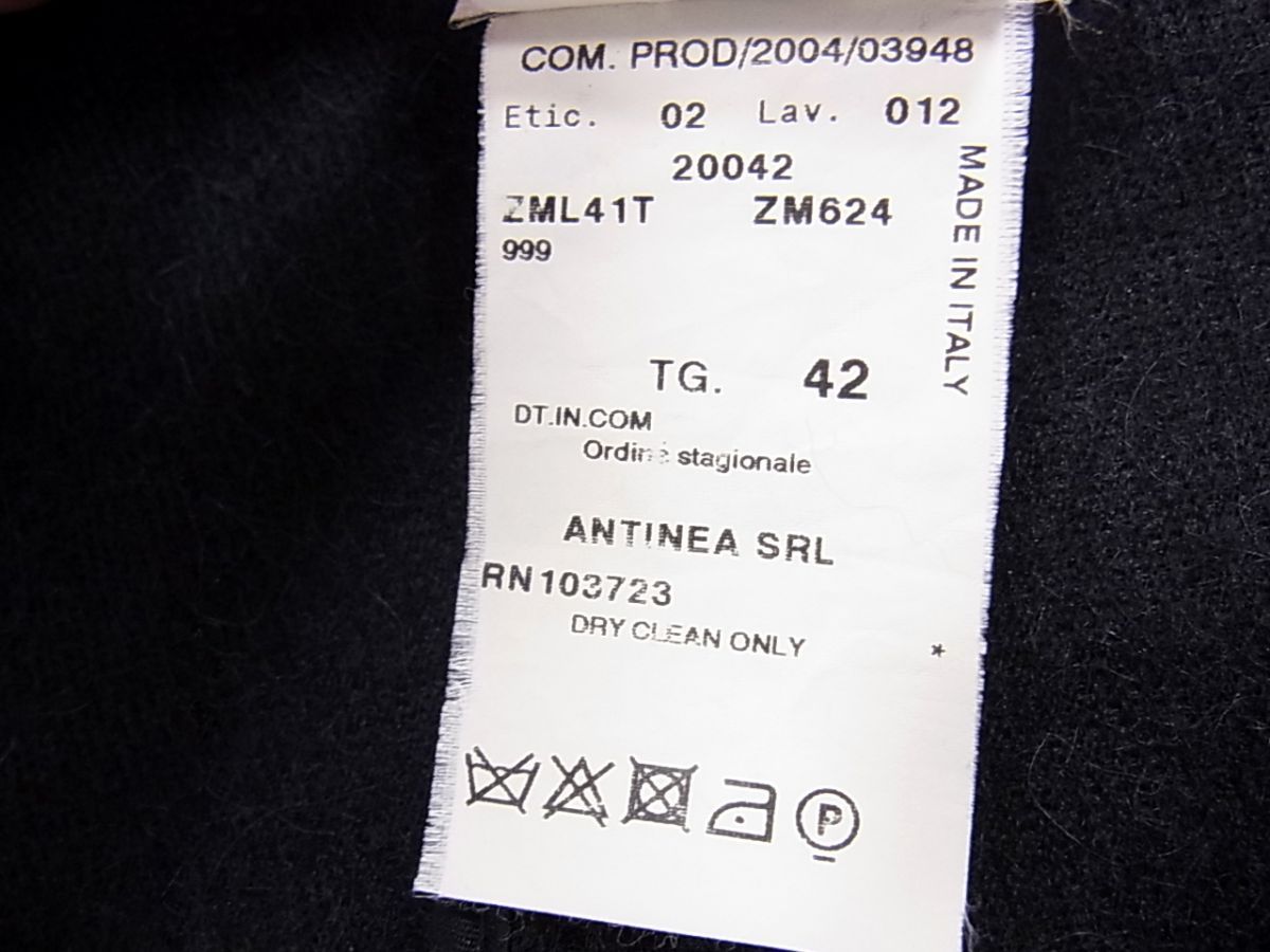 定価20万◇ARMANI COLLEZIONI ラマウール ロングコート ブラック