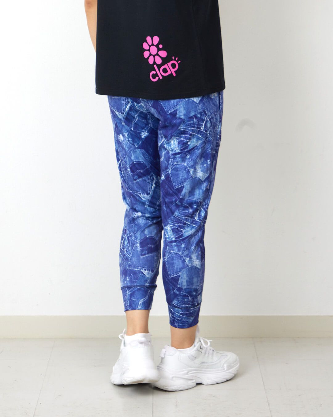 新品 クラップ フィットネス ウェア clap パンツ DENIM-POCKET CROPPED