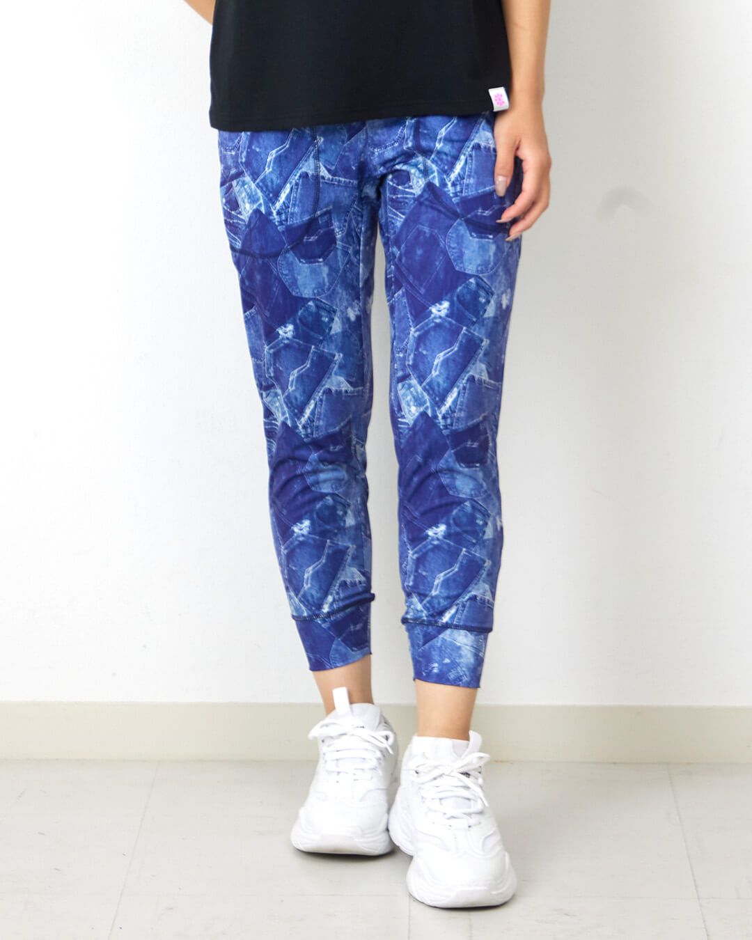 クラップ フィットネス ウェア clap パンツ DENIM-POCKET CROPPED PANTS M フリーサイズ クロップドパンツ2025