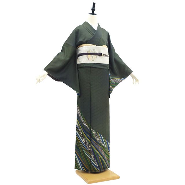 中古】 訪問着 着物 リサイクル 斉藤三才 作家物 落款有り フォーマル