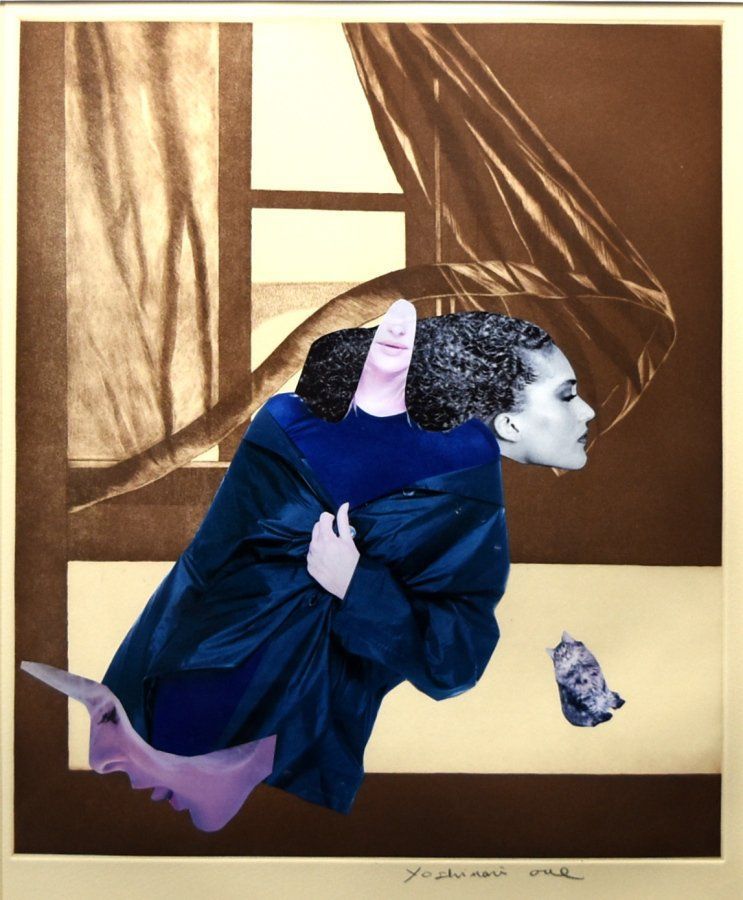 蔵A3596】コラージュ 大上吉成 額装 - メルカリ