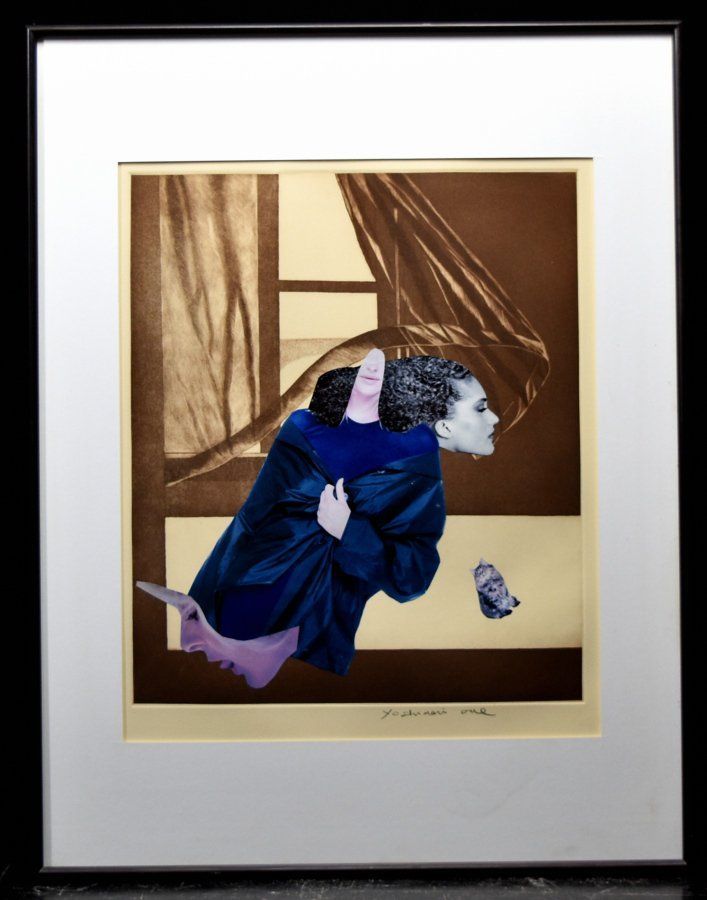 額装付きコラージュアート作品 蔵A3596】コラージュ 大上吉成 額装 - メルカリ