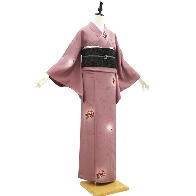 新古品】 小紋 着物 未使用 正絹 袷 京友禅 銀彩加工 手染め オールド