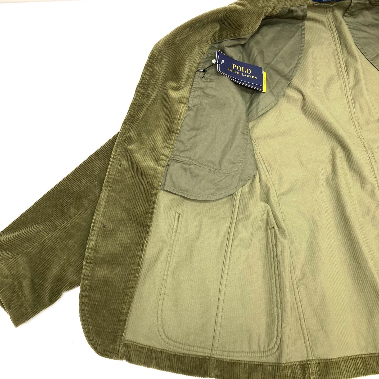 ラルフローレン コーデュロイジャケット カーキ 新品タグ付 Mサイズ t) タグ付き未使用品 RALPH LAUREN ラルフローレン コーデュロイ