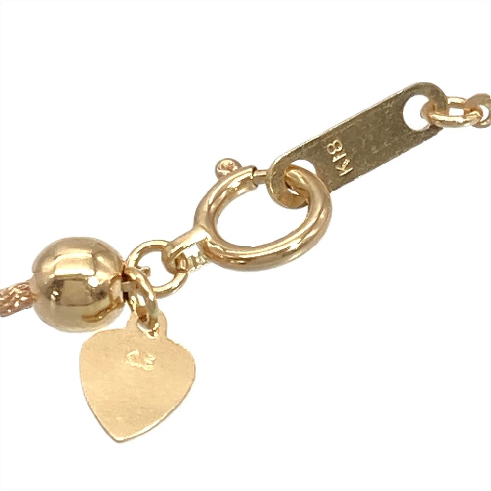 ナンバー デザイン ネックレス ダイヤモンド 0.15ct K18PG 5.8g