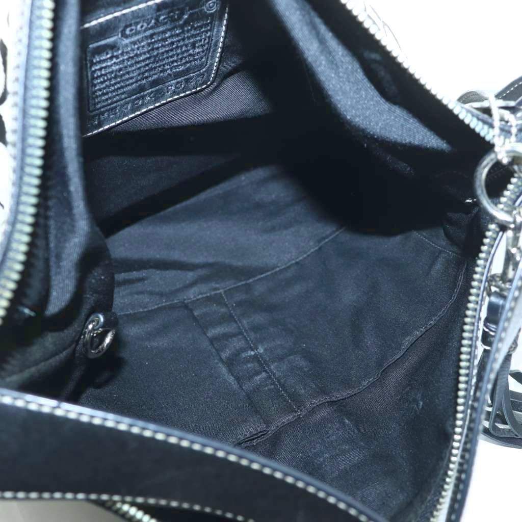 【中古】コーチ COACH 9349 ショルダーバッグ シグネチャー グレージュ 黒 ブラック /AQ ■OS ■GY18 レディース コーチ COACH 9349 ショルダーバッグ シグネチャー グレージュ 黒