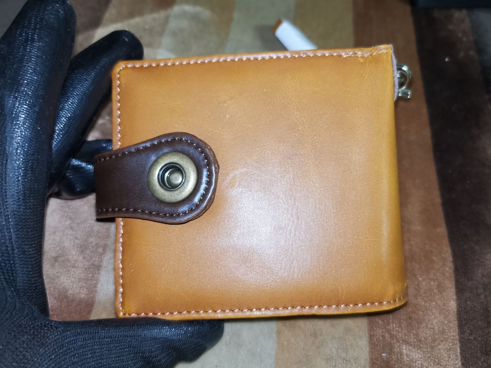 【53】MACLAREN　折り財布　キャメル