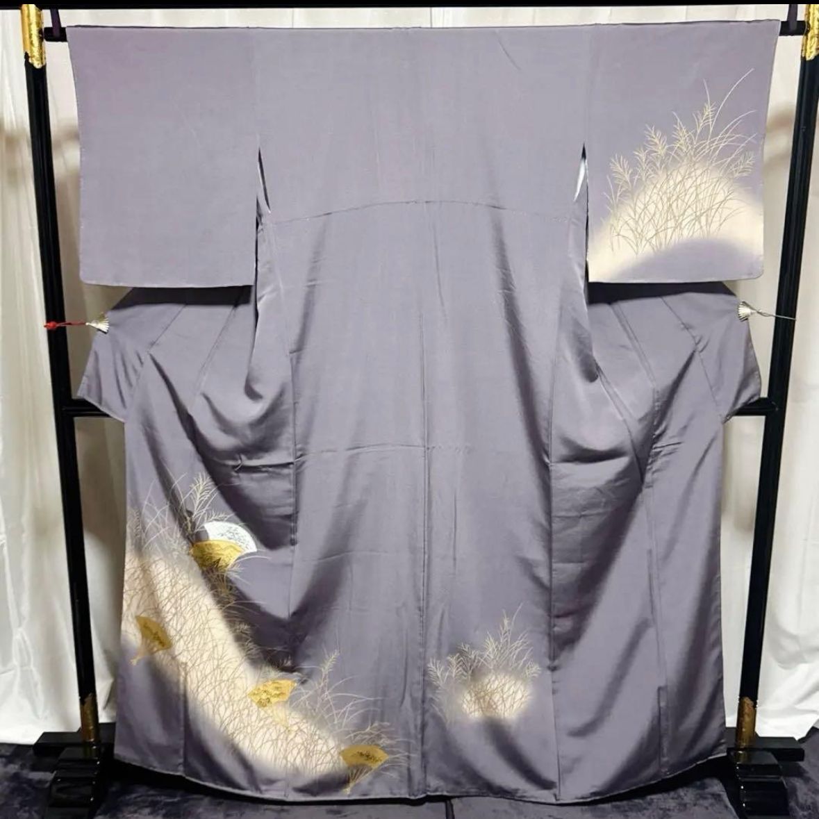 新品 美品 袷 正絹 縮緬 訪問着 フルセット 西陣唐織金箔袋帯 - メルカリ