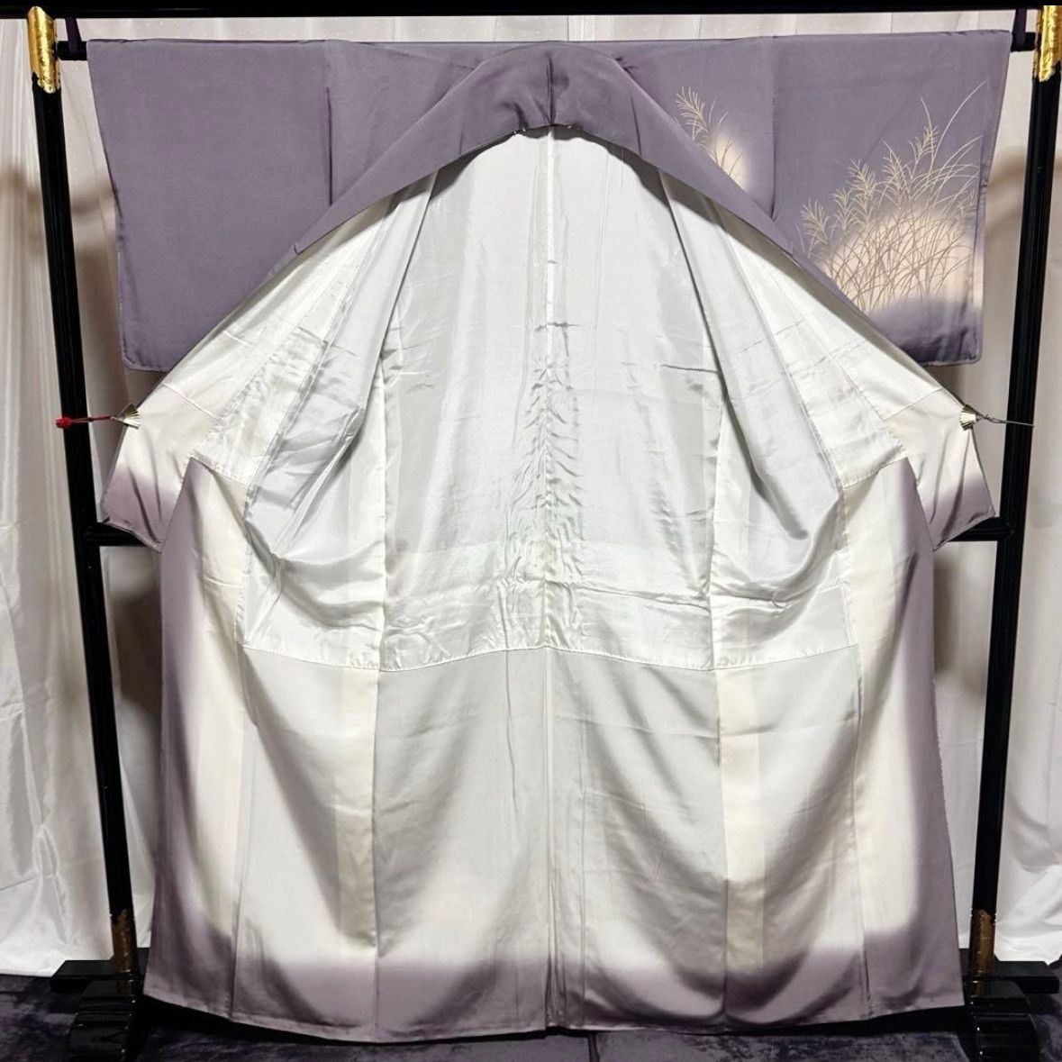 新品 美品 袷 正絹 縮緬 訪問着 フルセット 西陣唐織金箔袋帯 - メルカリ