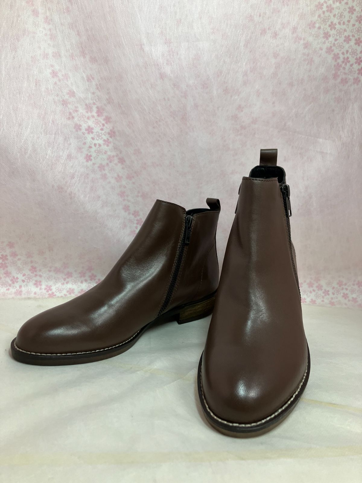 24.0 cm ヨースケ YOSUKE レディース 本革 羊革 エチオピアシープレザー ショートブーツ 歩きやすい ローヒール MY 1371-781