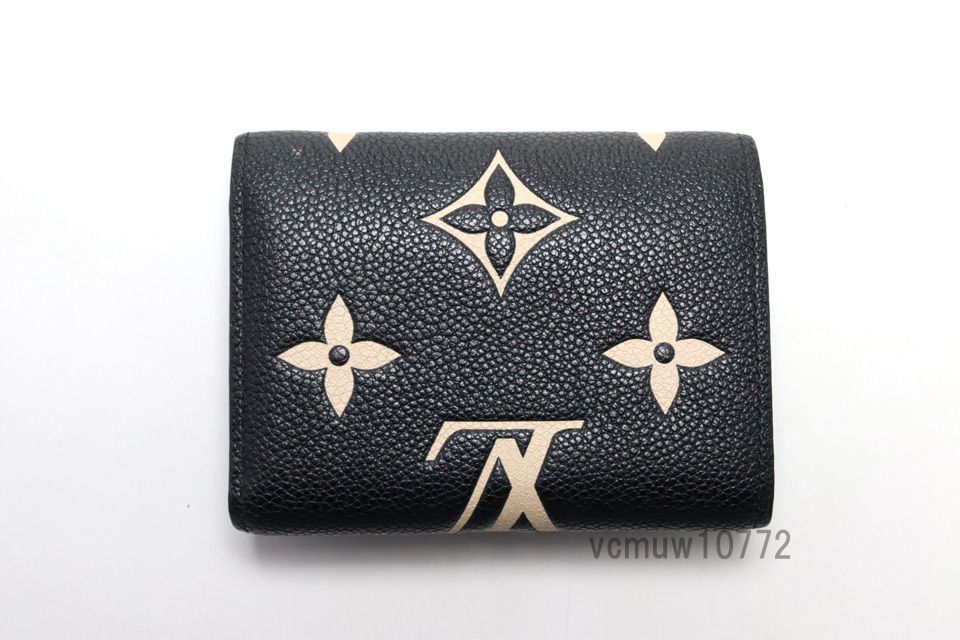 RFIDタグ近年 美 ルイヴィトン モノグラムアンプラント ポルトフォイユヴィクトリーヌ バイ 3つ折り財布 1113 jp 270-5 D