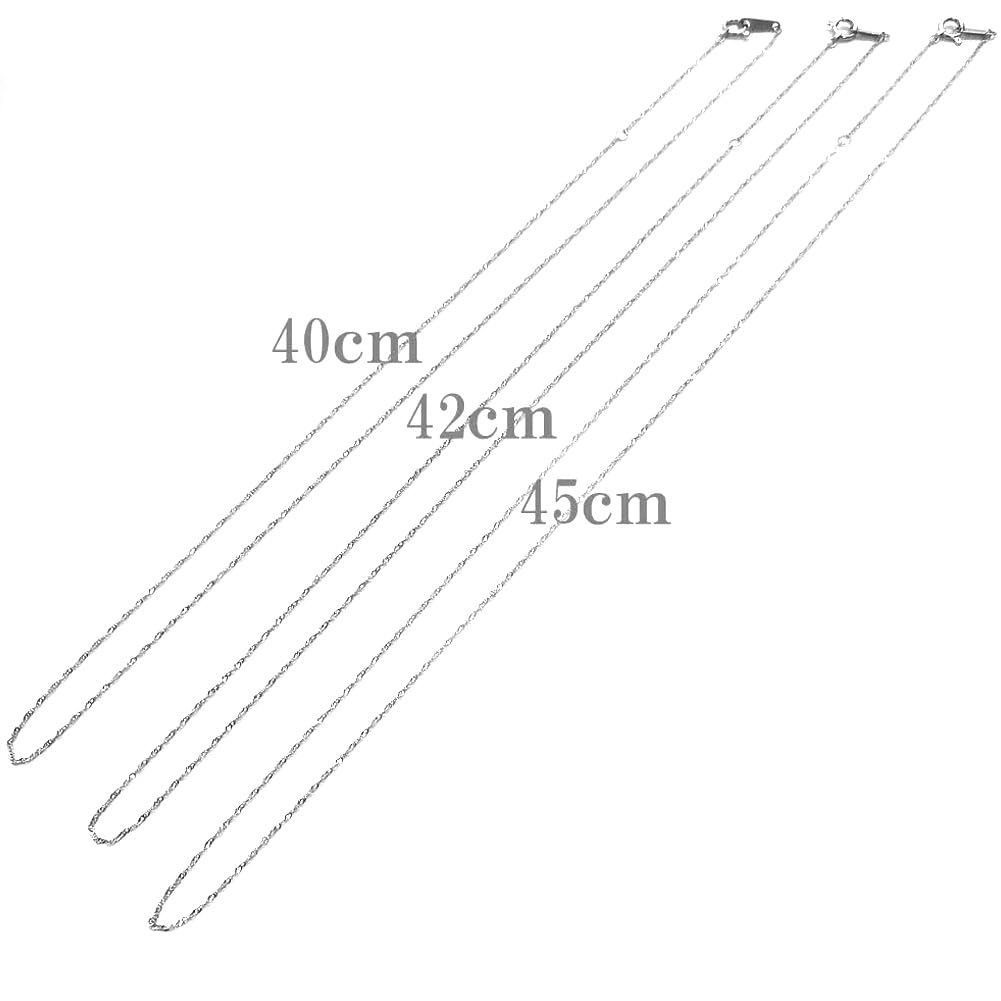 あなたと私の宝石箱 プラチナネックレスチェーンスクリューデザイン40㎝42㎝45㎝選択 40