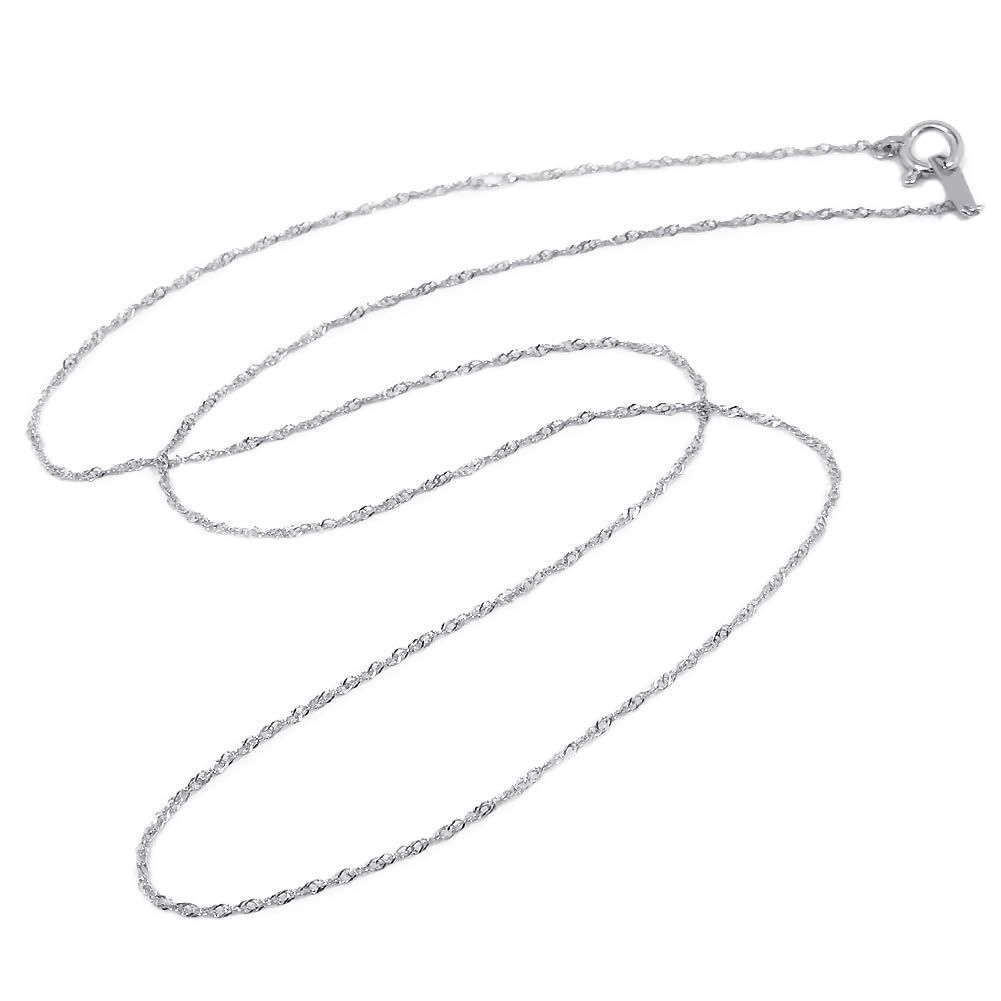 あなたと私の宝石箱 プラチナネックレスチェーンスクリューデザイン40㎝42㎝45㎝選択 40