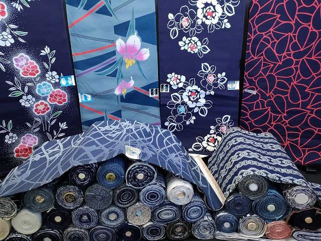 浴衣反物 まとめて 45点 花柄 三勝染 御代春ゆかた G enDays など 全て ppp 3288