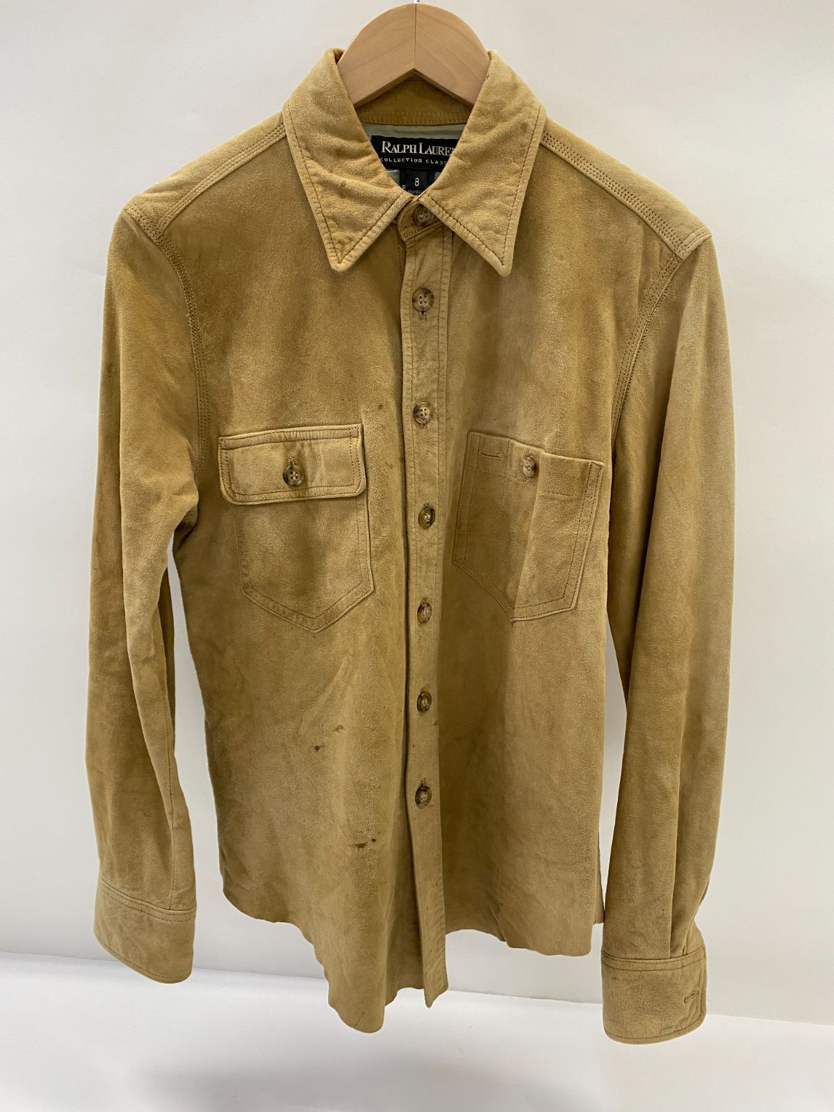 RALPH LAUREN スウェードシャツ M 128 04 KS