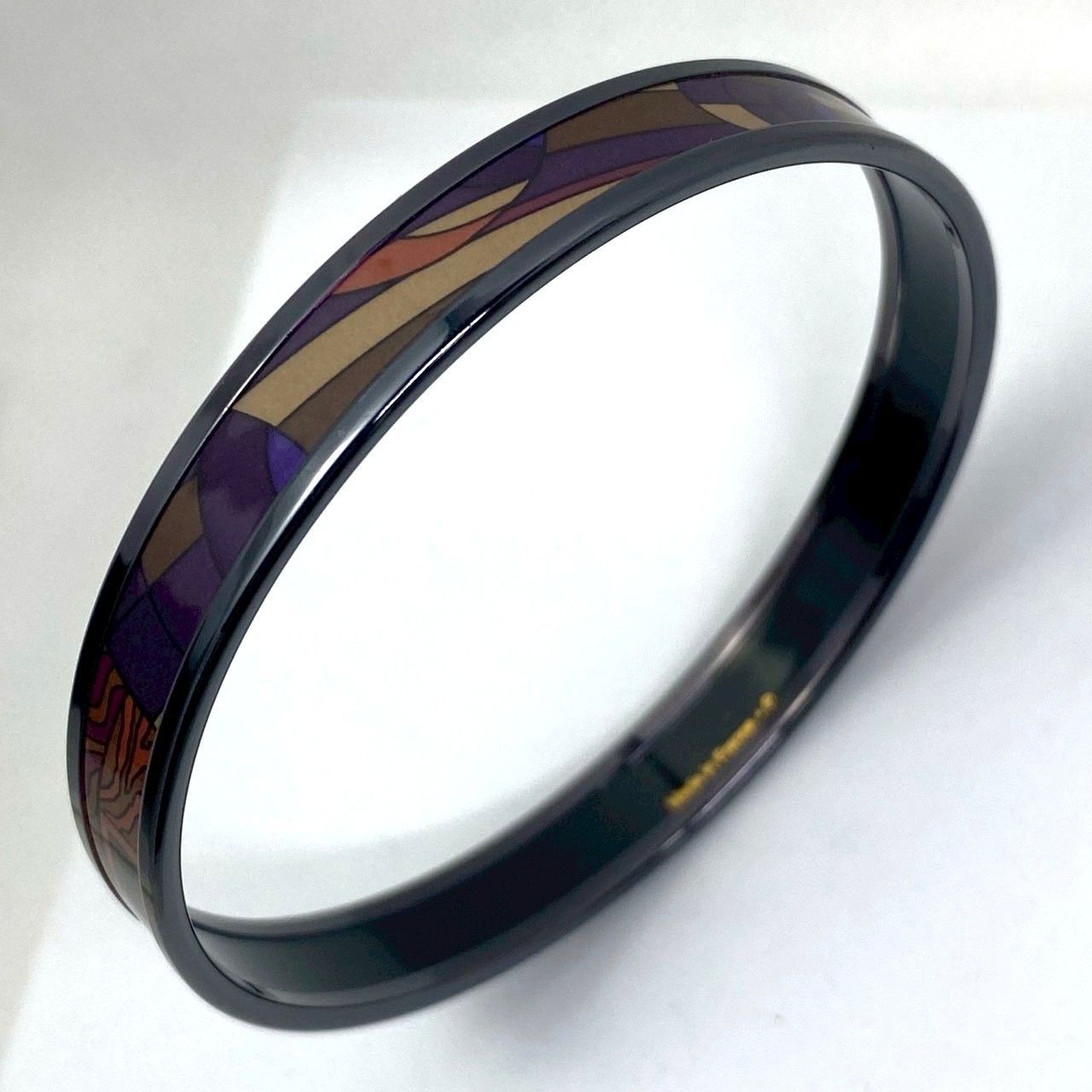 2888 HERMES エルメス エマイユ エナメルバングル BK