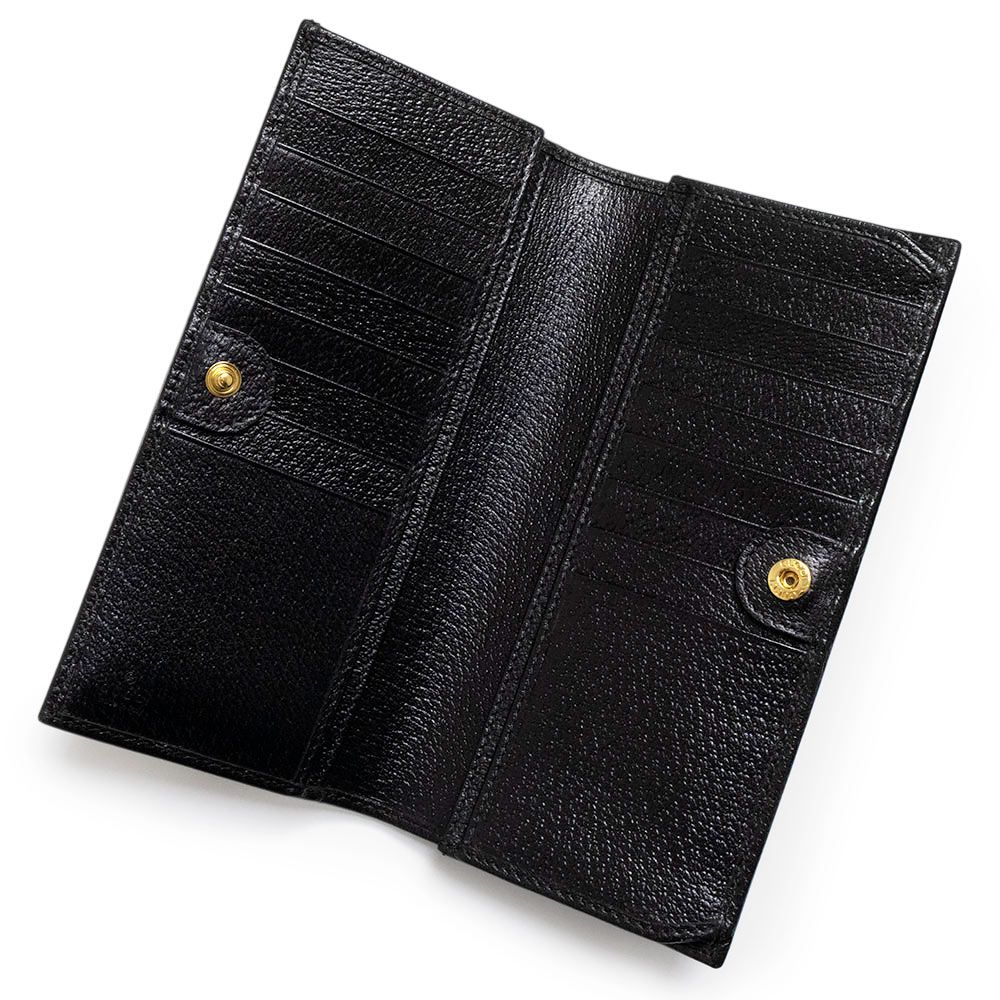 グッチ ホースビット付き ロング ウォレット 二つ折り長財布 カーフ