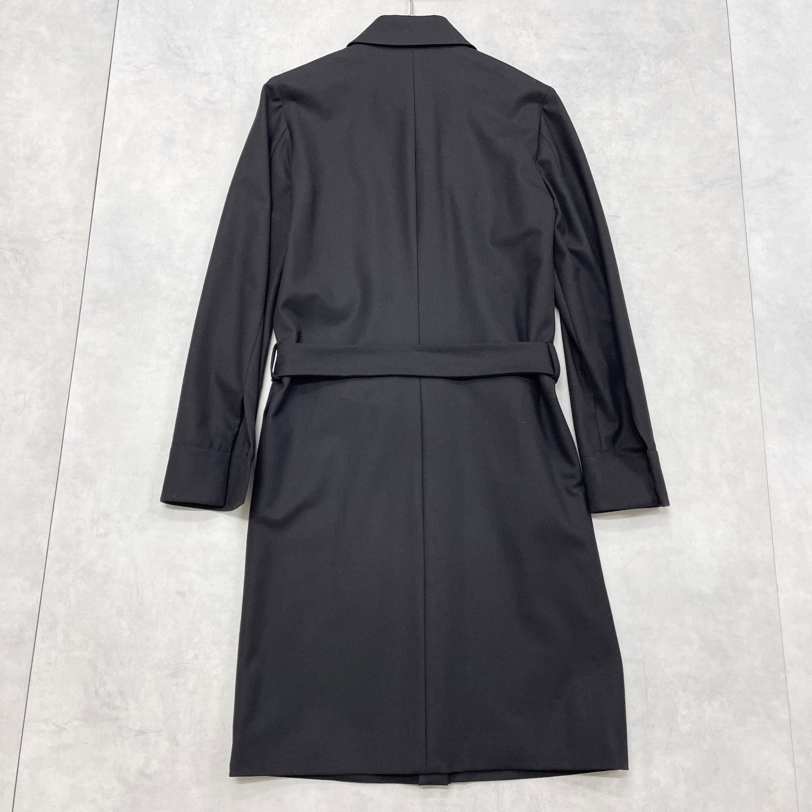 JIL SANDER ジルサンダー シャツワンピース ロングコート ベルト ウール ナイロン ブラウン イタリア製 レディース 34