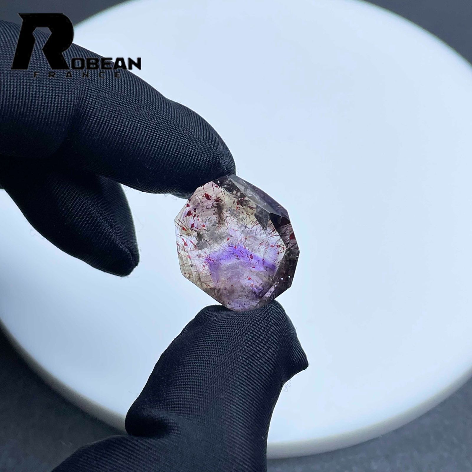 上品 EU製 定価13万円ROBEAN・スーパーセブンパワーストーン アクセサリー 天然石 原石 お守り ギフト プレゼント 19.2*17*10.8mm D1209242