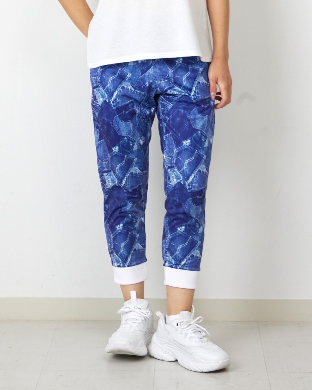 クラップ フィットネス ウェア clap レディース パンツ DENIM-POCKET E- M フリーサイズ トレーニング イーシュット 柄 2025