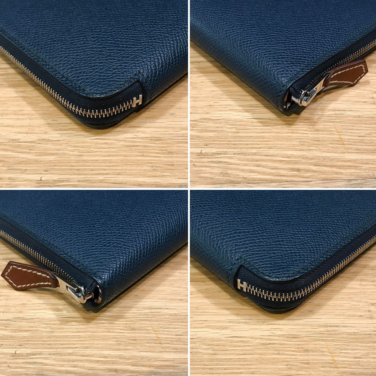 超美品 エルメス アザップロングシルクイン エプソン ブルードプリュス